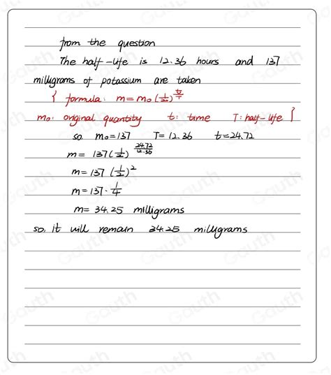solved  radioactive isotope  potassiumk