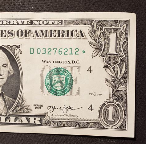 Fancy Serial Number $1 Dollar Bill Star Note - Low Run 250K- Crisp Bill