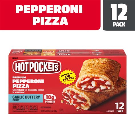 Hot Pockets Frozen Snacks Pepperoni Pizza Sandwiches