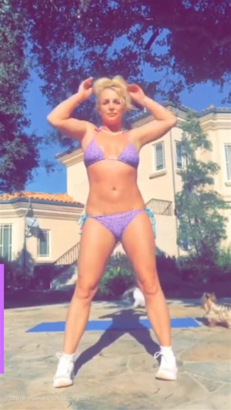 Britney Spears Does Yoga Workout In Teeny Bikini