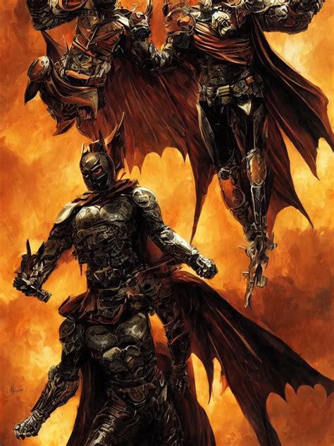 Ancient Damned Armored Batman Dark And Gritty Sci Fi Stable