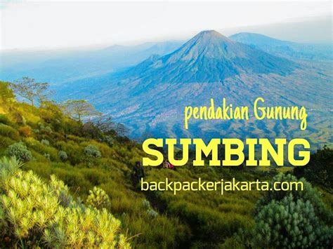 pendakian gunung sumbing part  backpacker jakarta