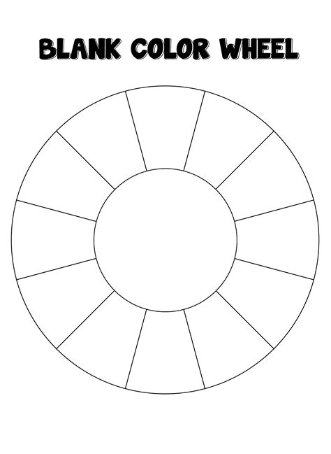 printable color wheel blank 2