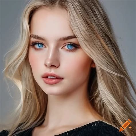 Portrait Of A Friendly Girl With Pale Blonde Hair On Craiyon