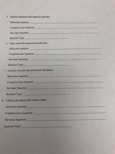 Solved NAME: SCORE: Chapter 7 Worksheet Chem V20: Elementary | Chegg.com