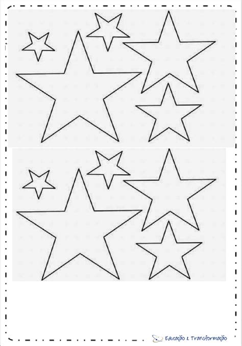 Moldes De Estrelas Para Imprimir - RETOEDU