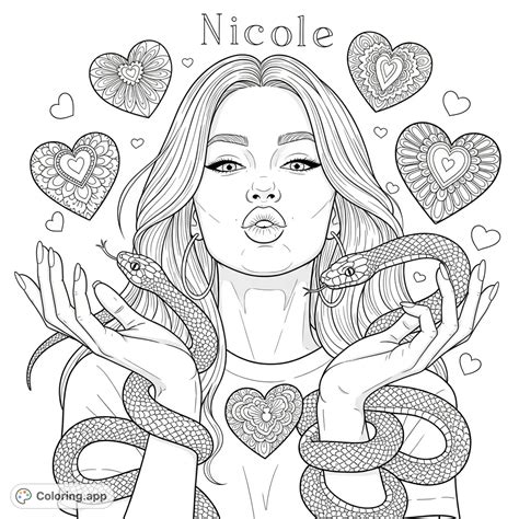 nicole hearts  snakes coloringapp