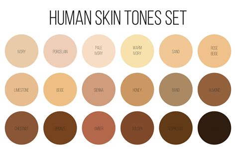 common human skin tone colors schemecolor  skin colo