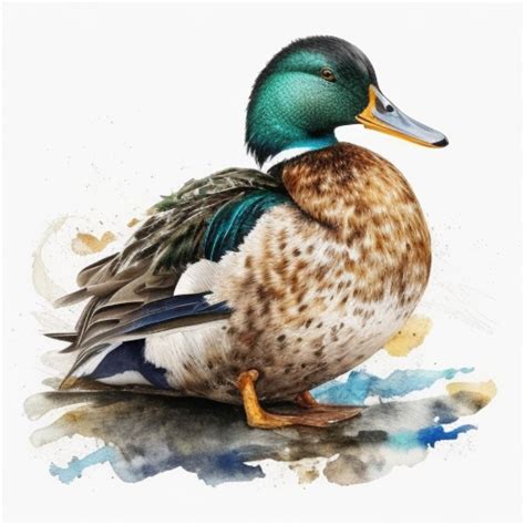 Mallard Duck Watercolor PNG Clipart Duck Watercolour PNG - Etsy