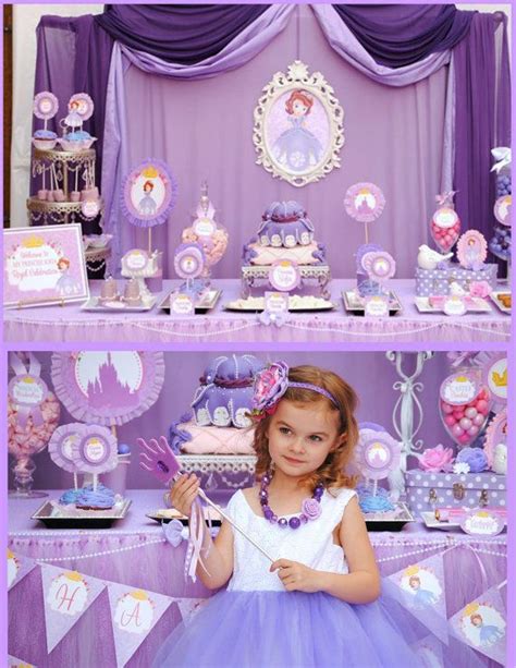 Mesa De Dulces Fiesta De Princesita Sofía Purple Princess Party