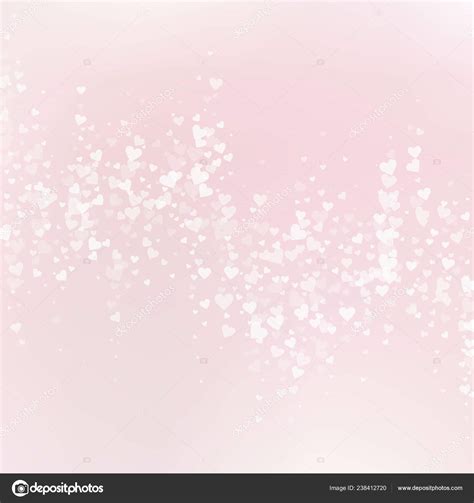 White Heart Love Confettis Valentine S Day Fallin Stock Vector Image