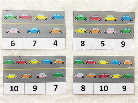 Cars Counting Activity Printable Count And Clip Activity Etsy