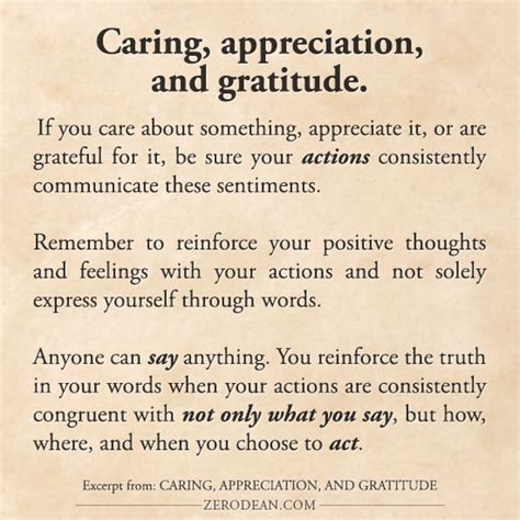 caring appreciation  gratitude  dean