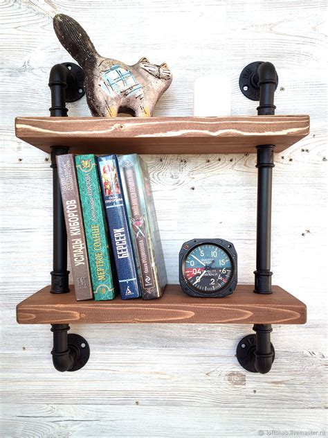 Книжная полка в стиле Лофт / Loft, Индустриальный шик, Рустик купить в ...