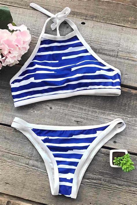 Splice Sky Into Ocean Halter Bikini Set