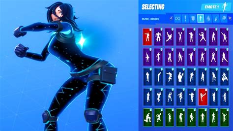 NEW Fortnite ASTRA Skin W All Dances Emotes YouTube