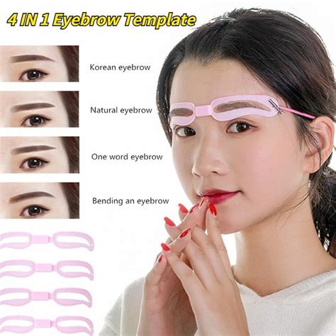 Koupit Online 1 Set New Reusable 4 In1 Eyebrow Shaping Template