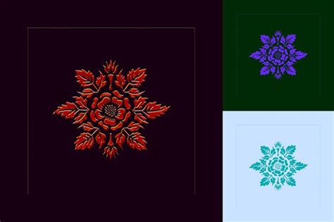 Premium Psd Tudor Rose Logo With Leaves And Thorns For Decorations