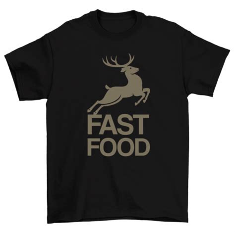 Fast Food Deer Hunting Hunter T Graphic T Shirt Men Ebay