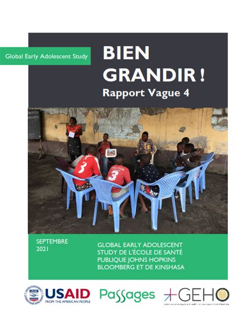 GEAS Bien Grandir Rapport Vague 4 Ecole de Santé Publique de Kinshasa