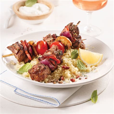 Brochettes d agneau à la grecque Je Cuisine