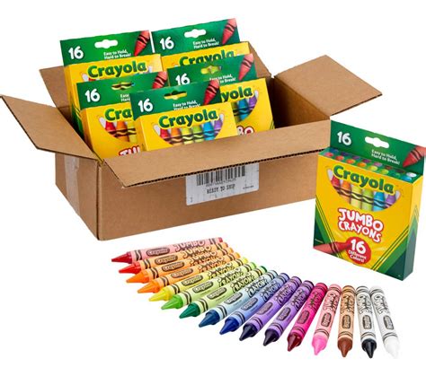 Bulk Jumbo Crayon Set 6 Boxes Of 16 Count Jumbo Crayons Crayola