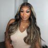 Balayage Honey Blonde Highlight X X Lace Glueless Wig Body Wave HD Lace Wig Tinashe Hair