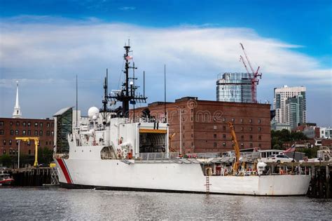 Us Coast Guard Ship In Boston Stock Image Image Of Service Marine