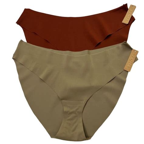 Skims Intimates Sleepwear Skims Naked Bikini Brief Lot Of Desert Saffron Womens Large