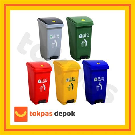 Jual KHUSUS GOJEK GRAB Tempat Sampah Injak Bio Dustbin 50 Liter Green