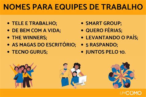 Nomes Criativos Para Equipe - +450 Nomes para equipes de trabalho - engraçados, motivacionais e mais!