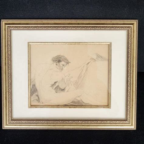 At Auction Early 19th Century French Male Nude Graphite On Paper