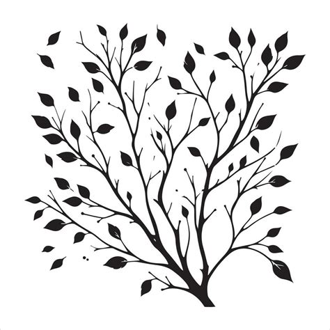 Minimal Autumn Naked Tree Vector Silhouette Vector Art At Vecteezy