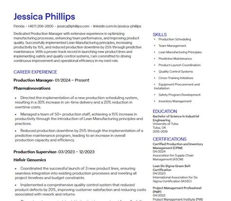 Operations Manager Cv Examples Free Templates