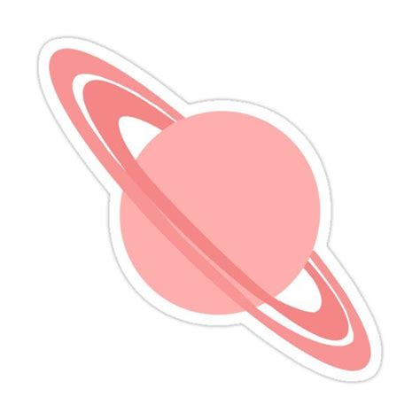 Pink Saturn Sticker For Sale By Keira Paigeee Cute Laptop Stickers