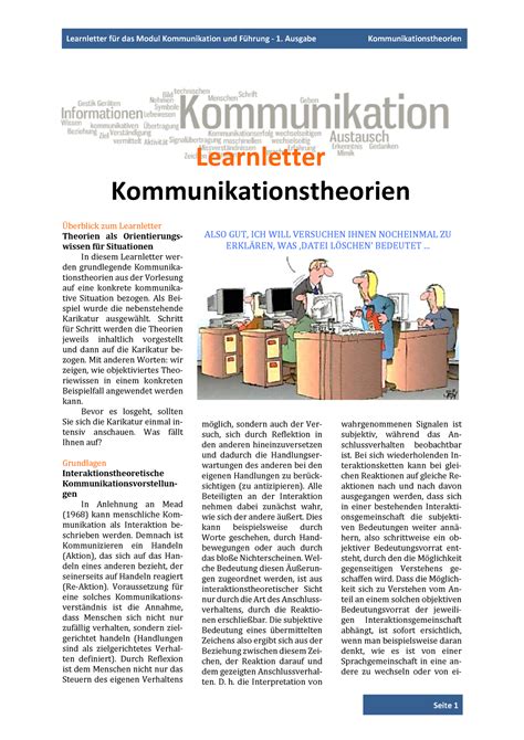 Learnletter Kommunikation So Se Berblick Zum Learnletter Theorien