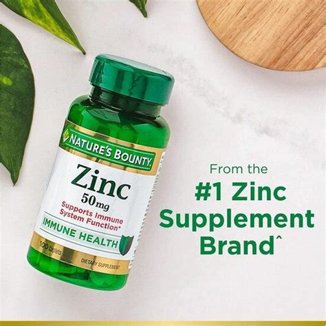 Natures Bounty Zinc 50mg 100 Tablets Silverline Pharmacy