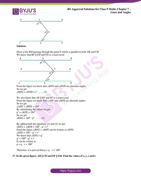 Get Rs Aggarwal Solutions For Class Chapter Lines And Angles