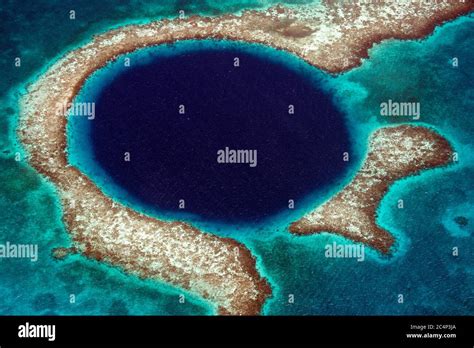 Aerial View Of The Great Blue Hole A Unesco World Natural Heritage