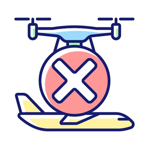 Stay Away Generic Thin Outline Color Icon