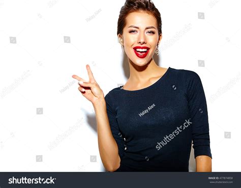 Portrait Beautiful Happy Cute Sexy Brunette Stock Photo Shutterstock