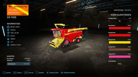 Combine harvester as Forage Harvester V2.0.0.0 - FS25 / FS22 Mod