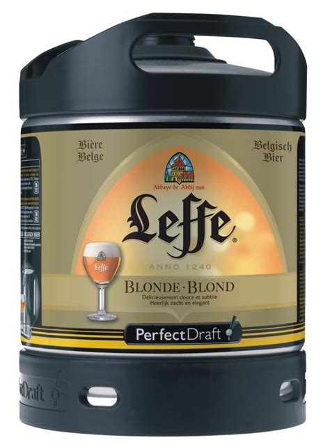Leffe Blonde fût de biere de Beldien Perfect Draft litres baril vol my food online