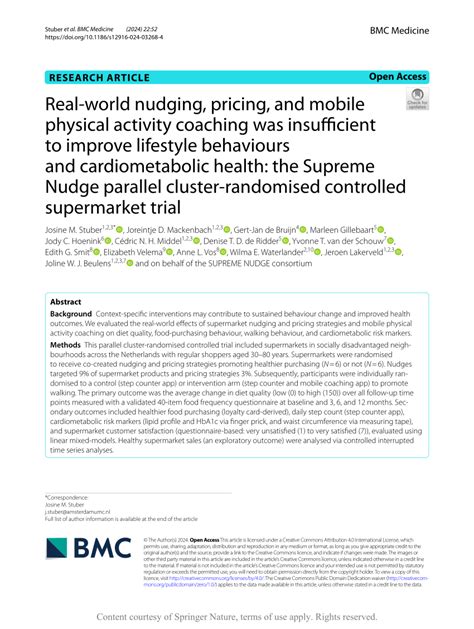 PDF Real World Nudging Pricing And Mobile Physical Activity