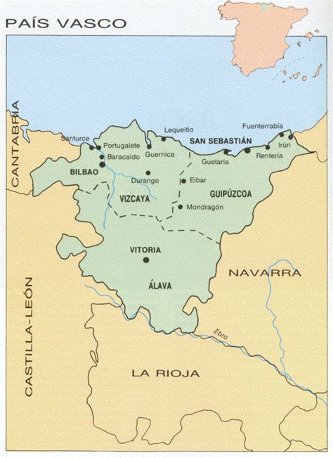 Gestionar Hay una necesidad de lector mapa de españa y pais vasco