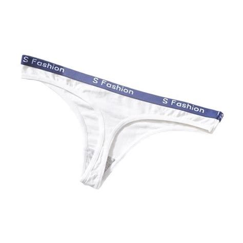 Culotte Sexy femmes lettre de mode g slips lingerie slips M XL Blanc Cdiscount Prêt à Porter