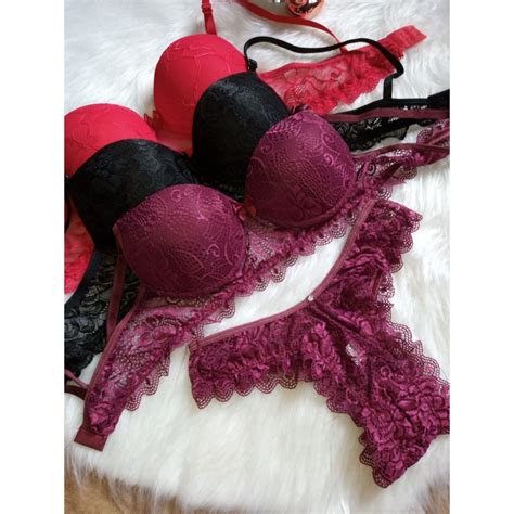 Lingerie Sutia Bojo E Calcinha Toda De Renda Conjunto Feminino Lingerie Luxo Shopee Brasil