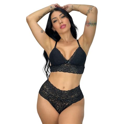 Conjunto Calcinha E Suti Lingerie Feminina Sensual Langerie Sexy Shopee Brasil