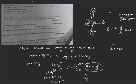 Cl On Reaction With Hot Cone Naoh Gives Two Chlorine Having Product