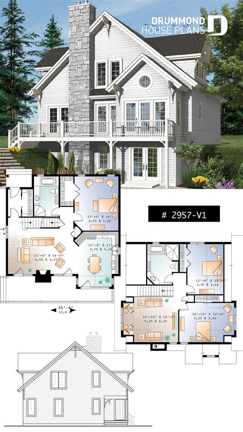 walkout basement house plan 8